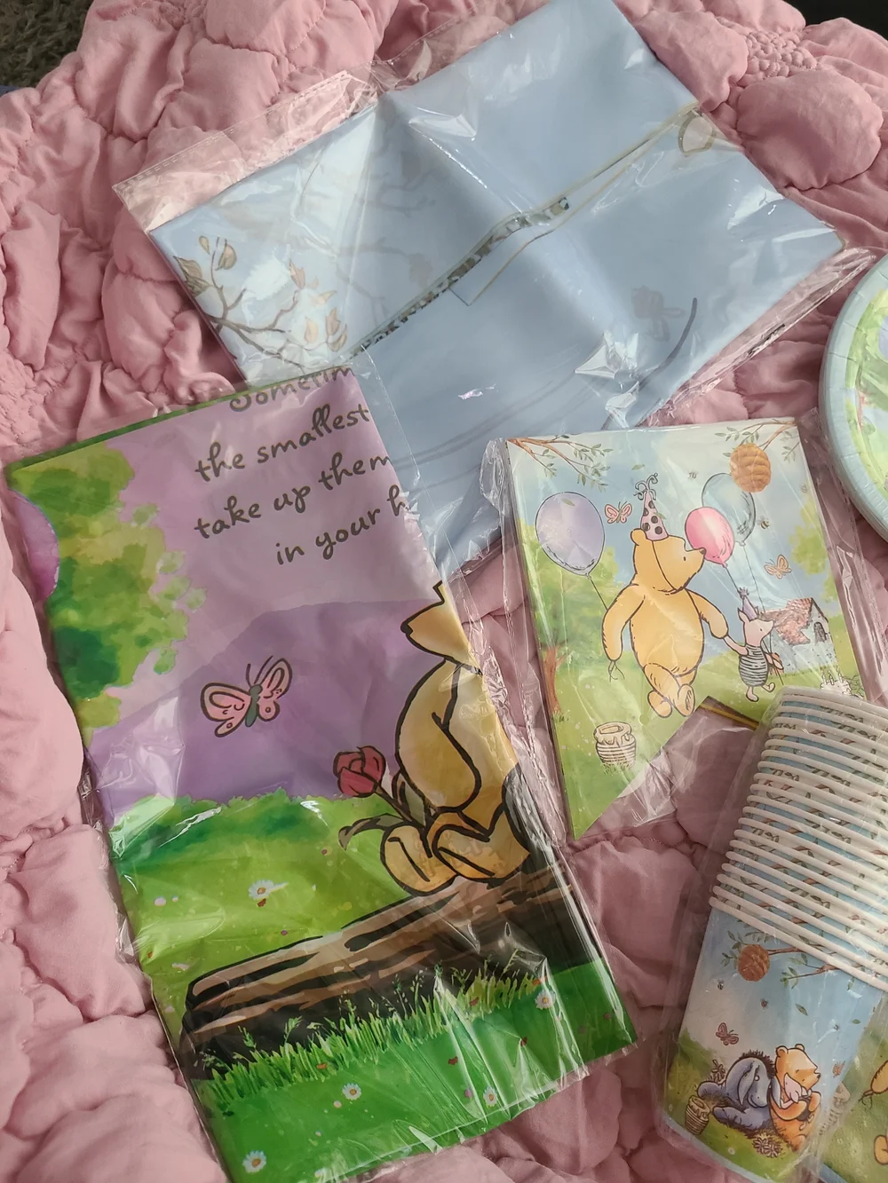 171pcs Winnie the Pooh Vintage Happy Birthday Party Decorations Supplies for 24